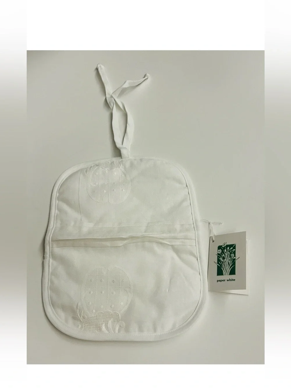 New Paperwhite Lace Jewelry Case Hand Embroidered 2 Zip Inside Compartment
